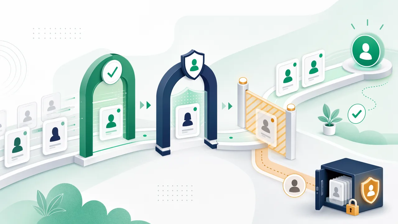 Registration-check records passing through completed, unresolved, and refresh states