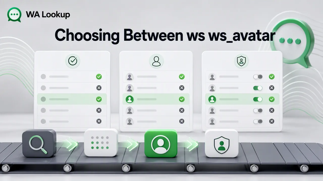 WA Lookup workflow illustration for Choosing Between ws, ws_avatar and ws_business