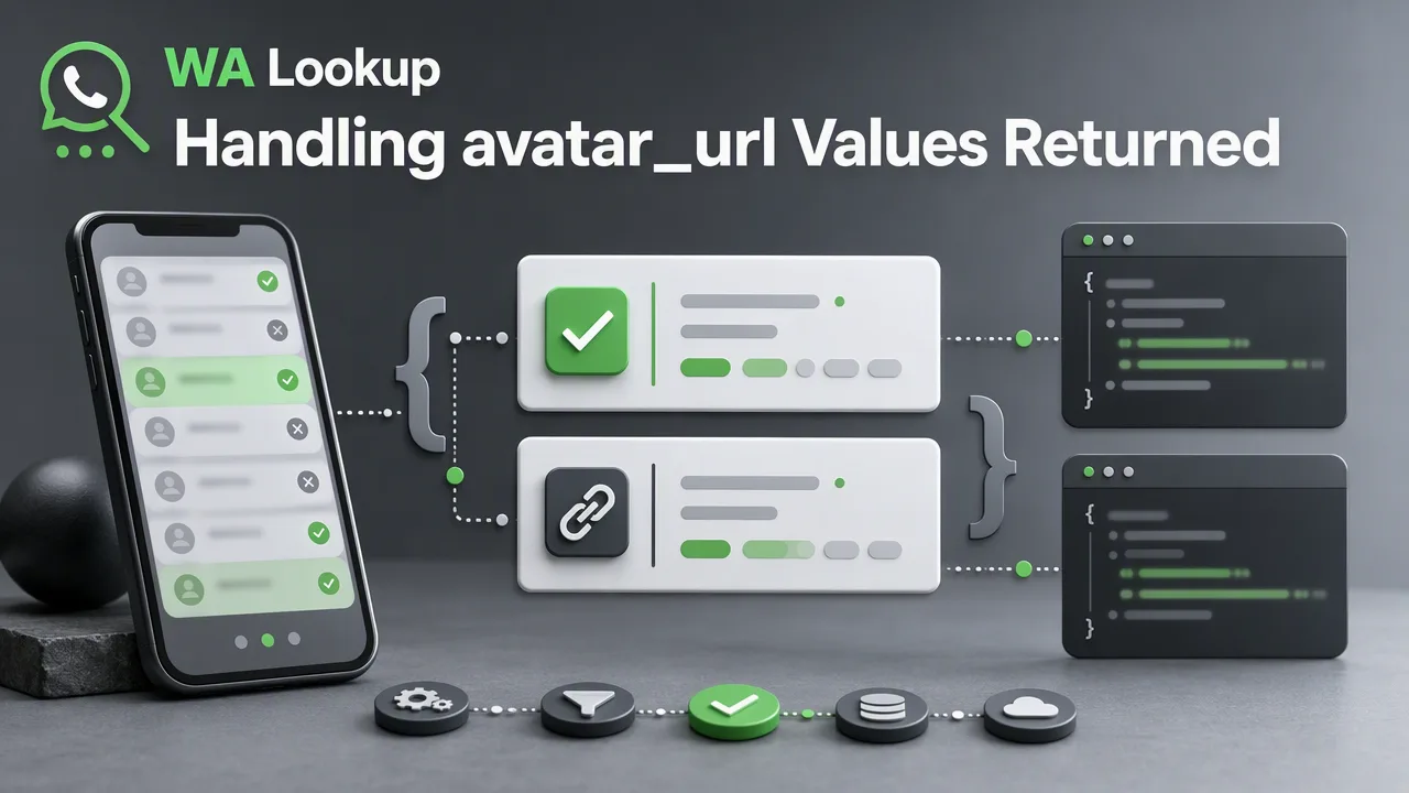 WA Lookup workflow illustration for Handling avatar_url Values Returned by WA Lookup