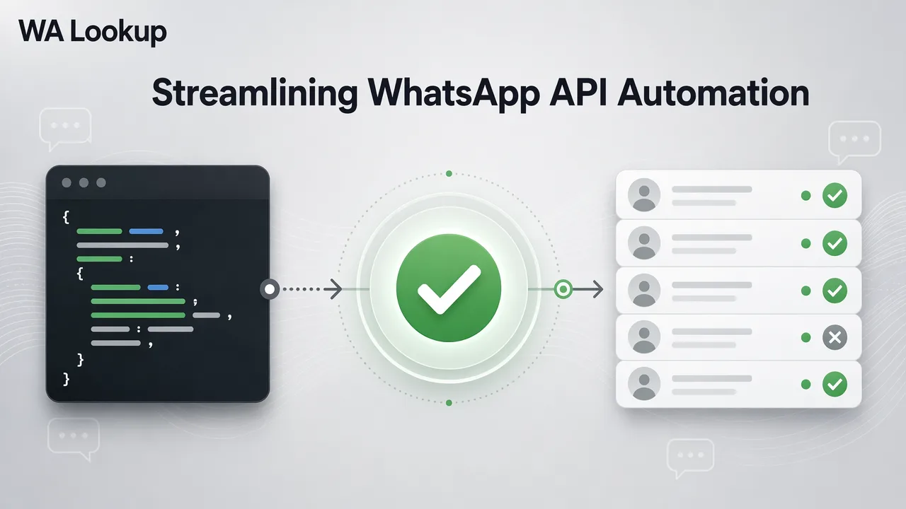 WA Lookup workflow illustration for Streamlining WhatsApp API Automation: Moving Beyond Webhooks