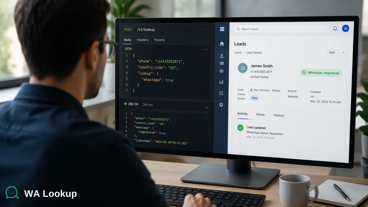 WA Lookup workflow illustration for Transforming WhatsApp Conversations into Structured CRM Data: A Technical Guide