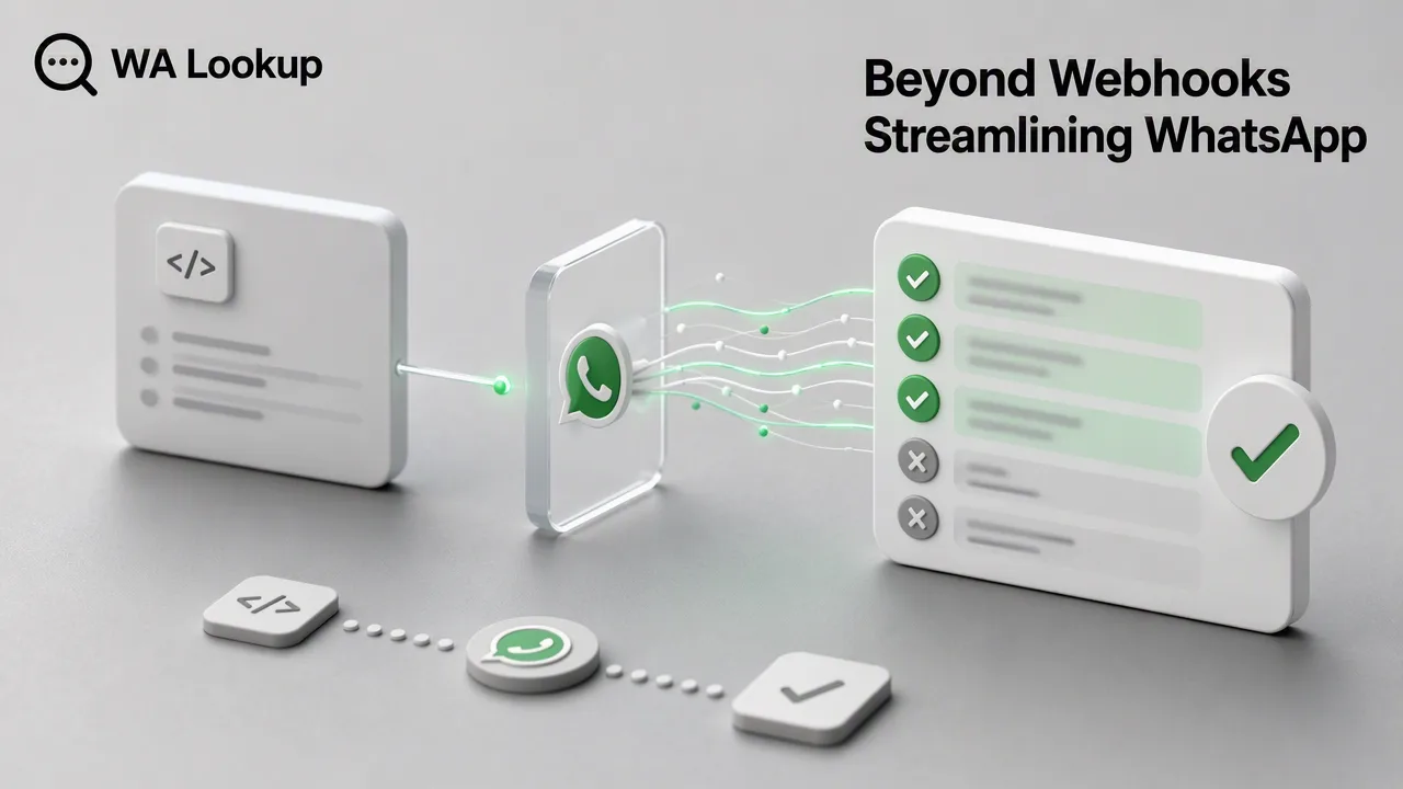 WA Lookup workflow illustration for Beyond Webhooks: Streamlining WhatsApp Number Verification Architecture