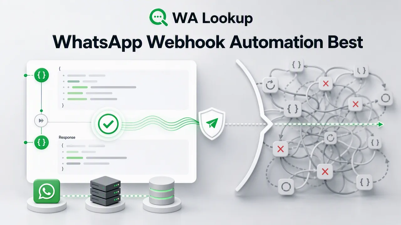 WA Lookup workflow illustration for WhatsApp Webhook Automation Best Practices: The Synchronous Alternative